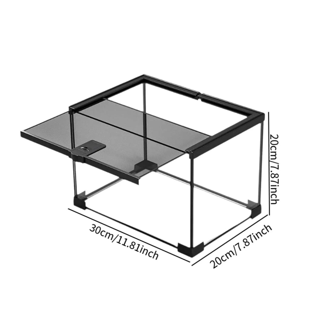 Reptile Enclosure Terrarium Transparent Sturdy Habitat Cage Breeding Zpaxo
