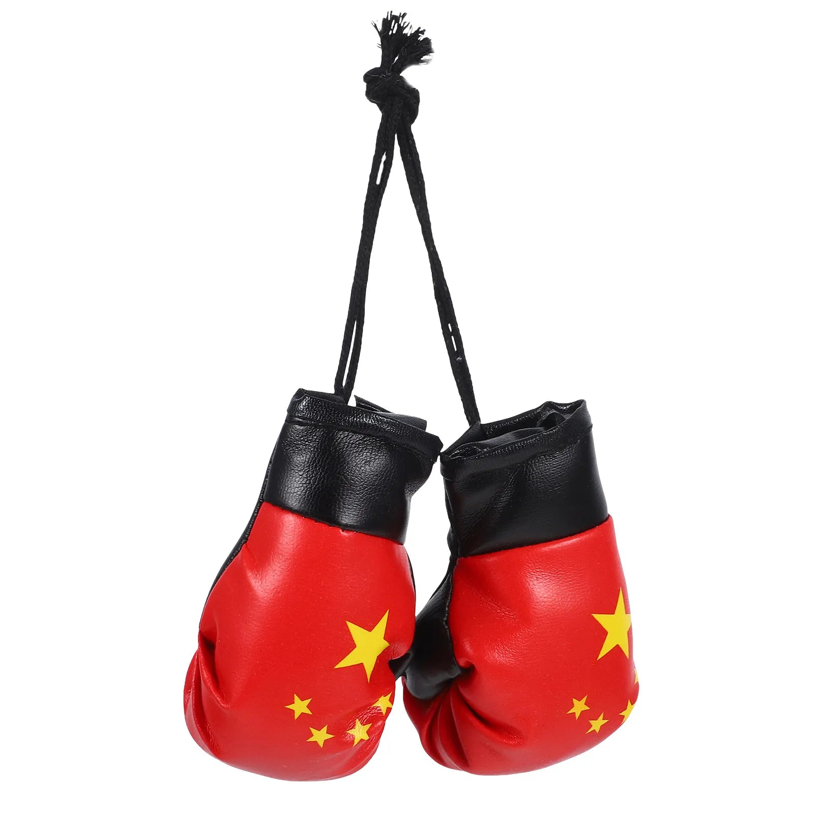 1Pair Mini Boxing Gloves Keychain Chinese National Flag Pattern