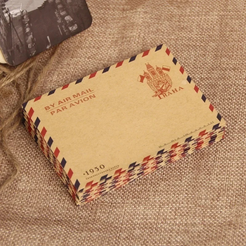 10pcs 9.7*7.5cm Retro Popular Envelope Postcard Letter Durable Kraft Stationery Storage Paper School Supplies Zpaxo