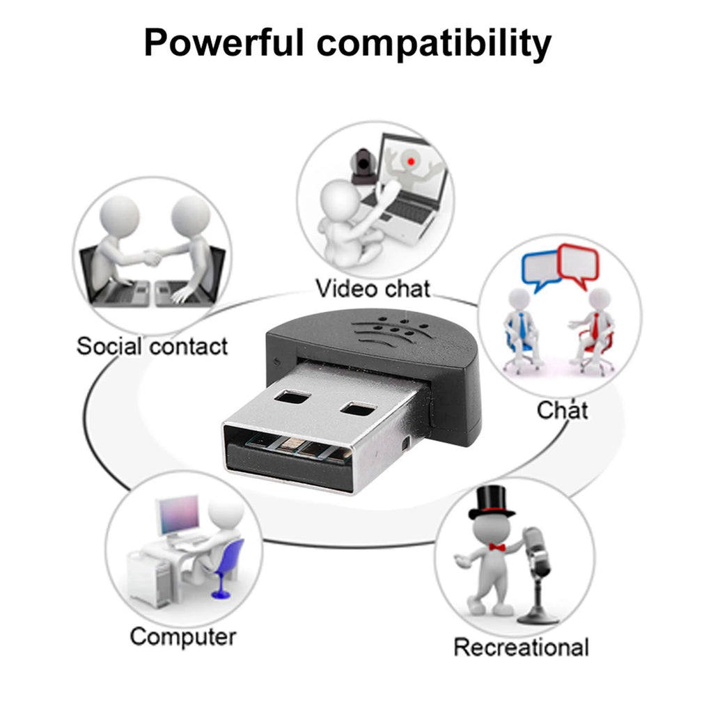 Portable Mini USB Microphone for Computer PC Studio Speech Microphone Recording Audio MIC Adapter Zpaxo