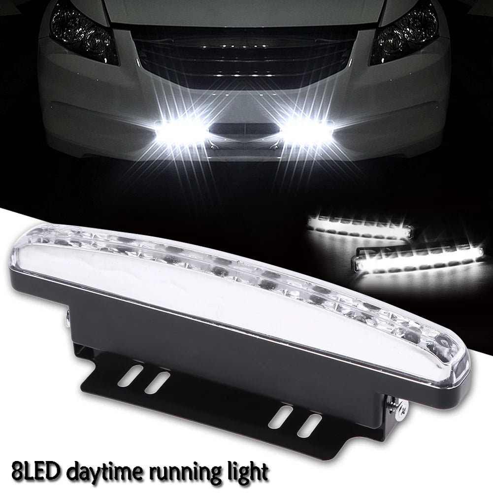 Universal Waterproof 8LED Car Motorcycle Daytime Running Light Lamp Zpaxo