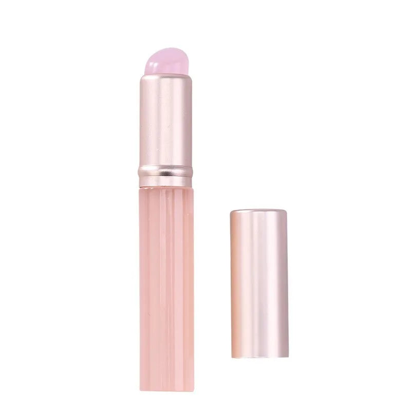 Jelly Pink Nail Art Silicone Brush Reusable Mirror Powder Applying