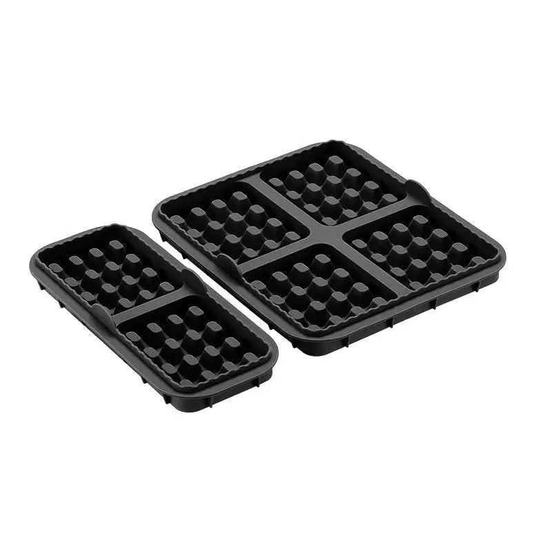 1 Air Fryer Waffle Baking Mold Reusable Silicone Mould Liner Dual Zpaxo Black 2PCS