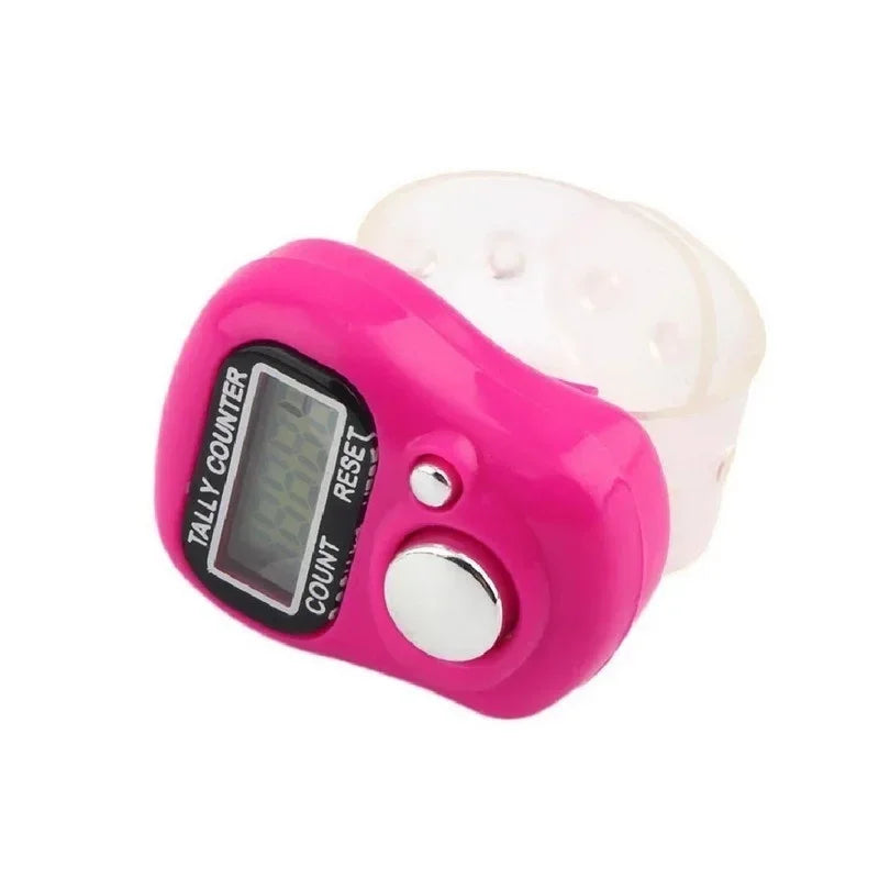 2PCS Mini Electronic Finger Counter Hand Tally Clicker Counter Ring Digital Counters Knitting Row Counter Stroke Contador Zpaxo