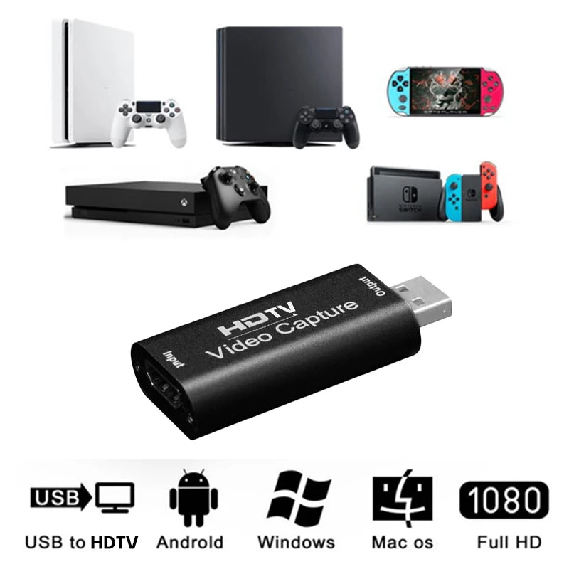 HD 4K Video Capture Card USB3 0 2 HDTV Grabber Record Box PS4 Game Zpaxo