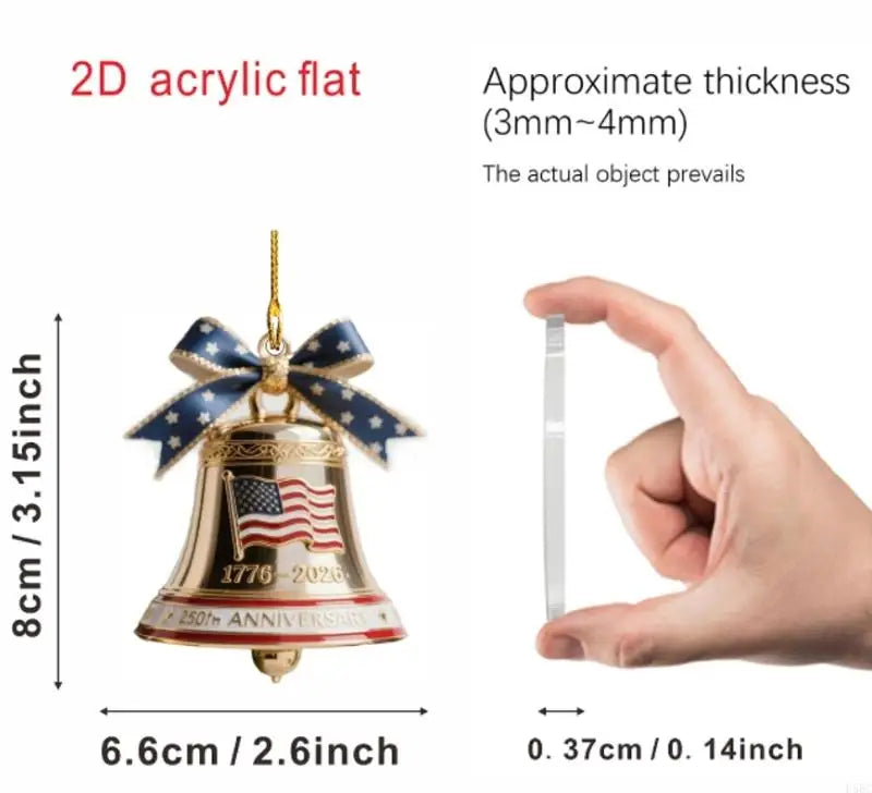 Handmade Christmas Tree Decoration 250th Anniversary Patriotic