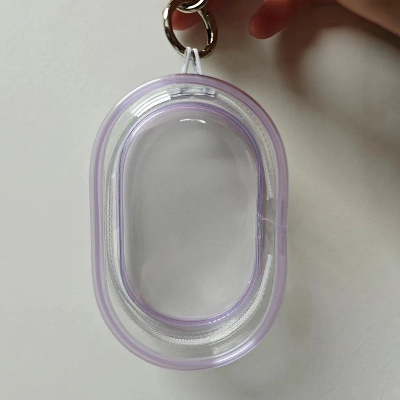 Jewelry Organizer Transparent Storage Box Pouch Mystery Plastic Cute Zpaxo Purple