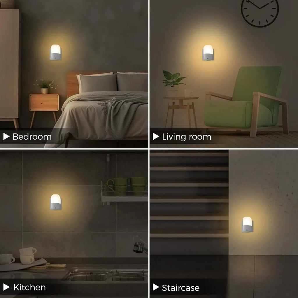 Wall Mount Night Light, with 5 Levels of Brightness and Dusk to Dawn Light Sensor, Children's Night Light for Children's Rooms, Zpaxo