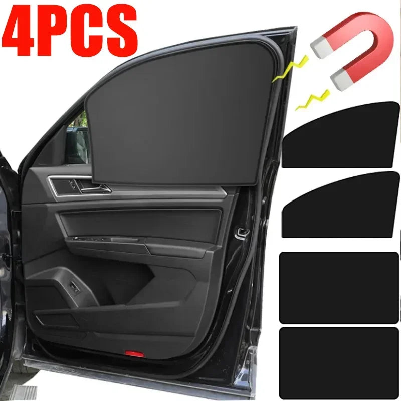 Car Window Sunshade Cover Summer UV Protection Side Front Rear Mesh