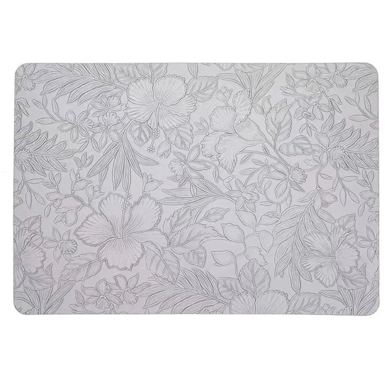 Leather Placemats Heat Resistant Table Dining Washable Place Mat Oil Zpaxo Light Grey 1PCS 43x30CM