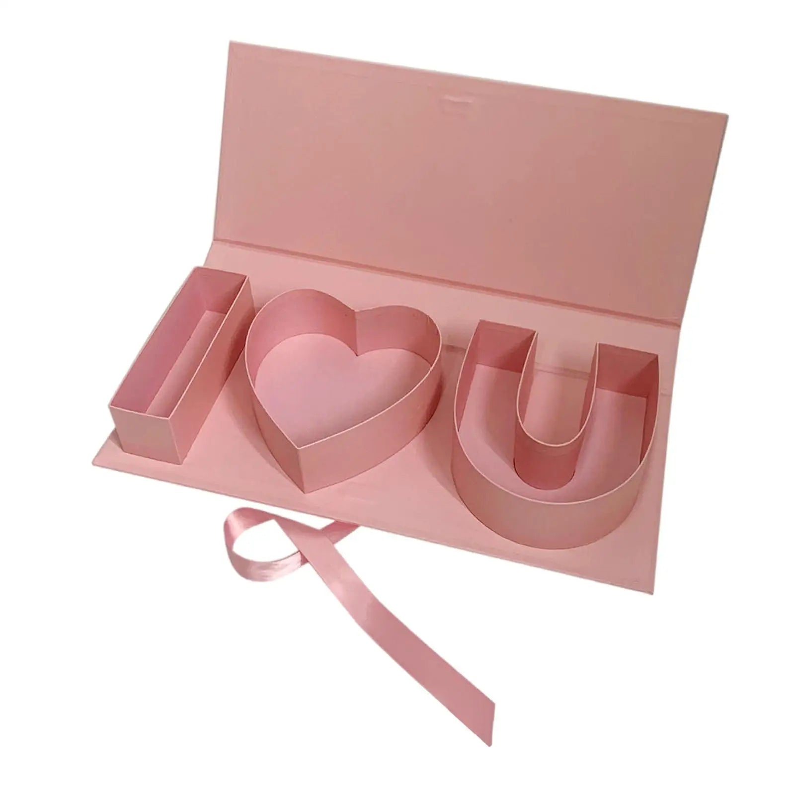 Mother Day Decor,Empty Flower Gift Box Flower Soap Box Fillable Letters Letter Shaped Box for Party Chocolate Favor DIY Craft Zpaxo Pink