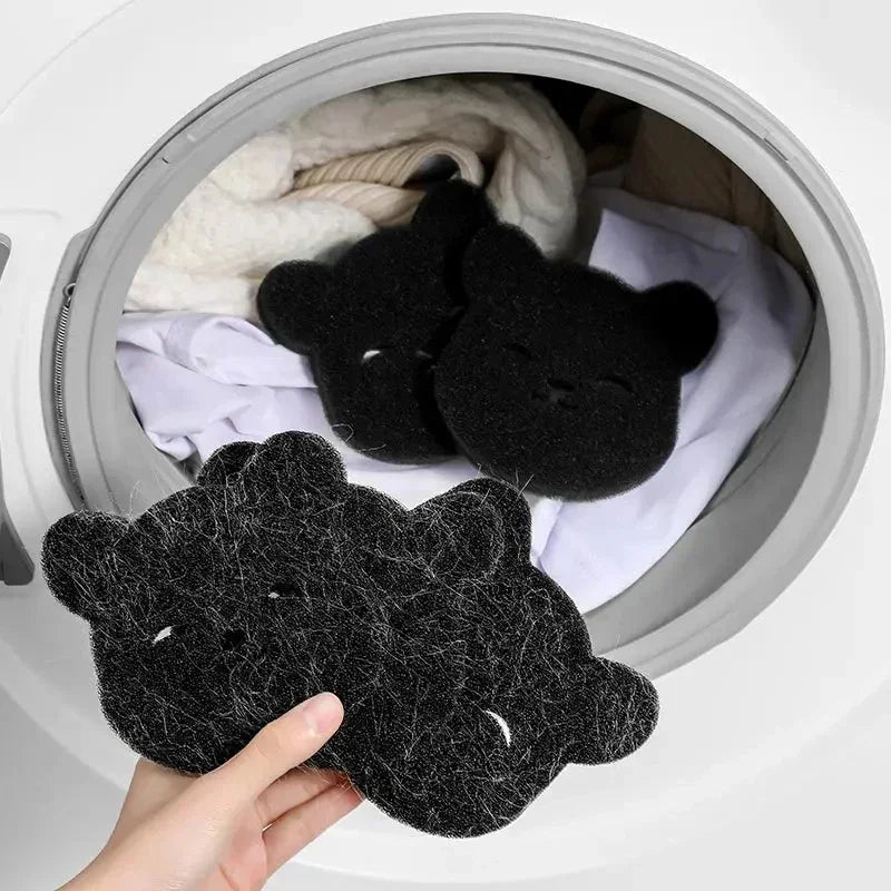 4/8PCS Pet Hair Remover Bear Shape Laundry Ball Washing Machine Lint Catcher Reusable Clothes Sofa Cat Dog Hair Cleaning Sponge Zpaxo