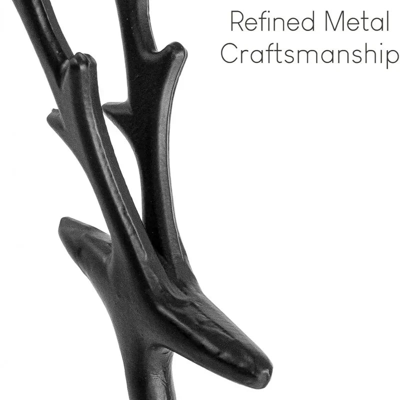 1 Classic Elegant Black Deer Statue Letters Christmas Tree Topper