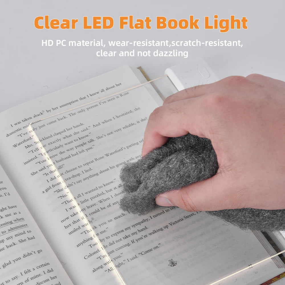 LED Flat Panel Night Vision Reading Light Eye Protection USB Charging Zpaxo