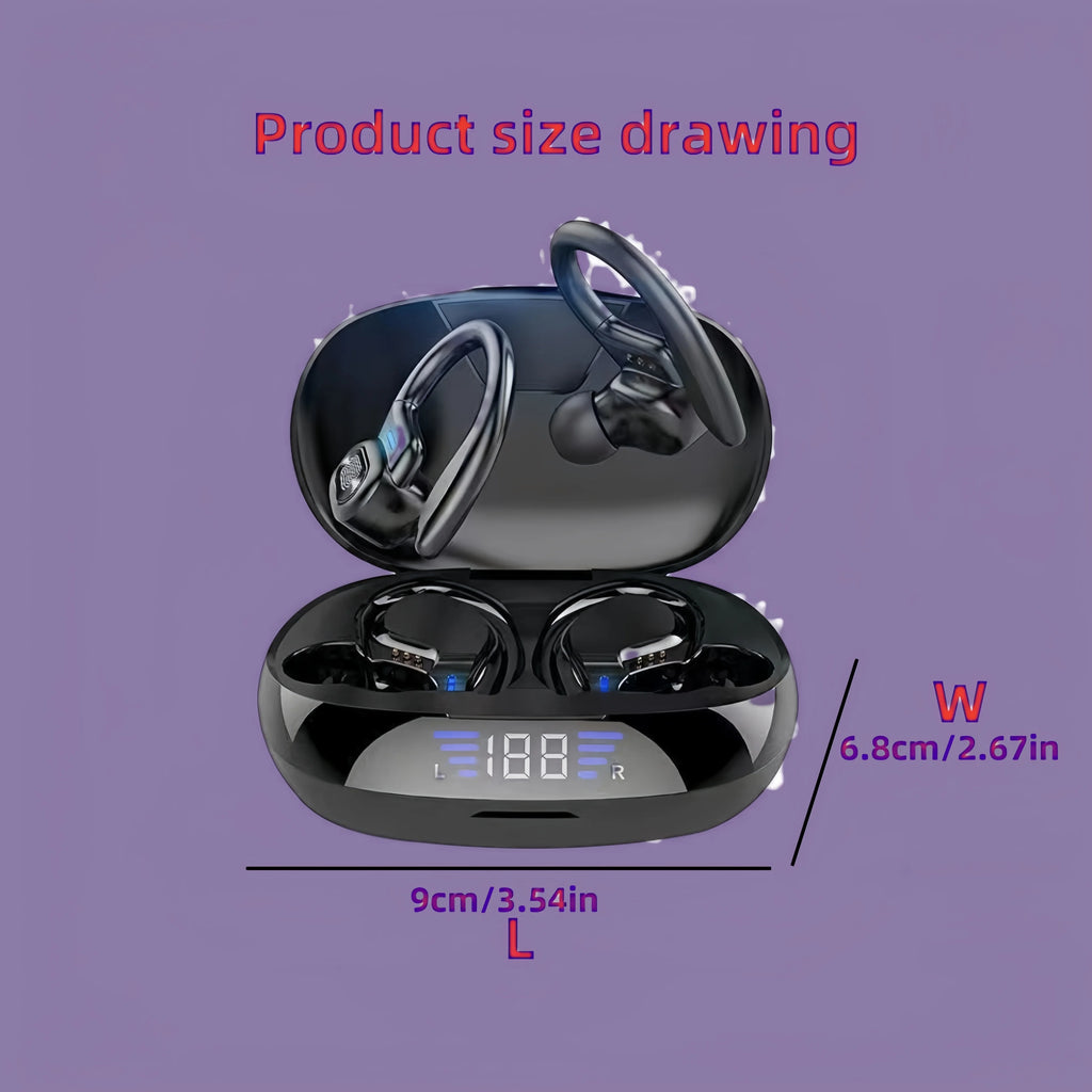 SP16 Over Ear Bluetooth Earphones Long Battery Life Digital Display