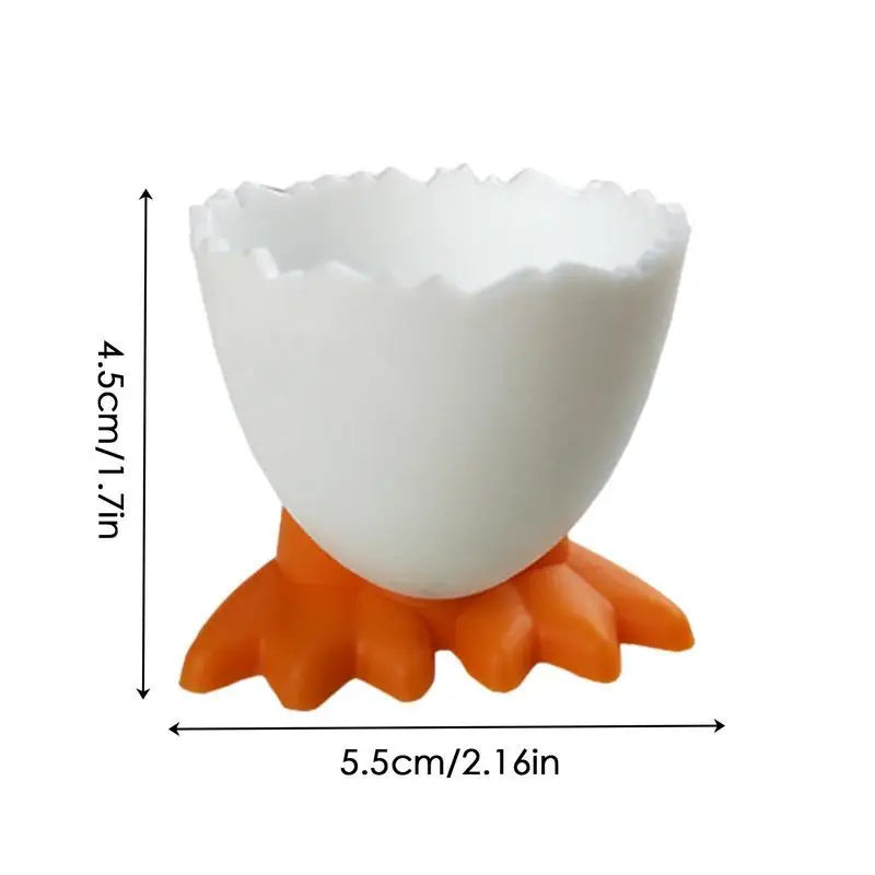 Cute Silicone Egg Cup Holder Hard Soft Boiled Bowl Creative Eggs Cups