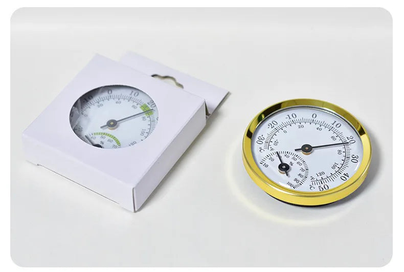 58mm Mini 2 in 1 Thermometer Hygrometer Auto Senser Wall Mounted Mechanical Analog Temperature Gauge Humidity Meter homeuse tool Zpaxo