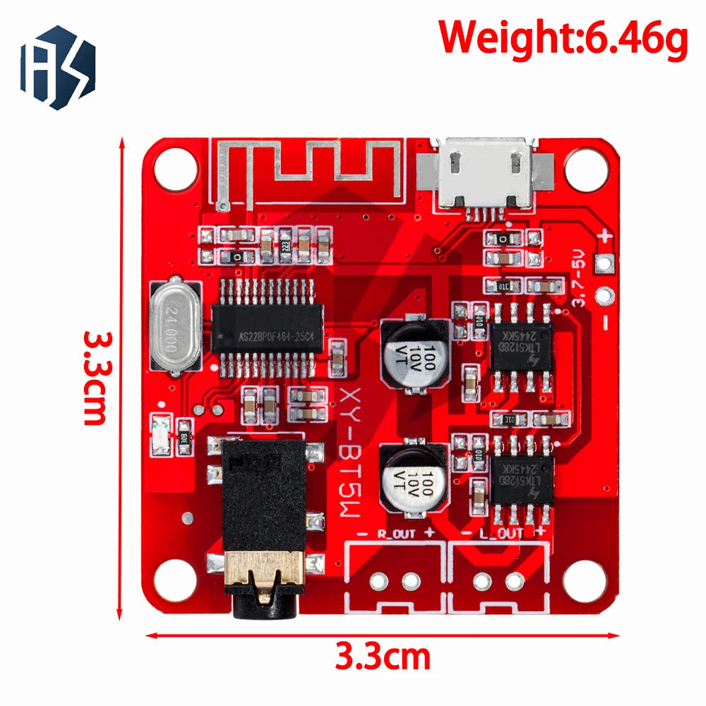 XY-BT5W Bluetooth 4 2 Stereo Amplifier Module DC 3 7V-5V Dual Channel Zpaxo