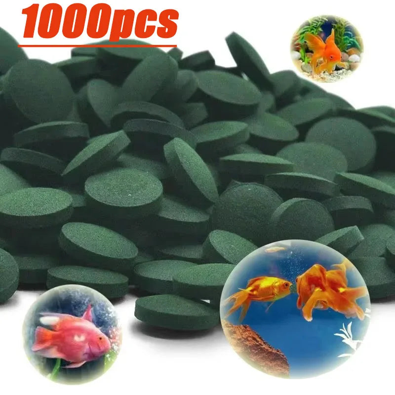 Spirulina Tablets for Aquarium Fish & Shrimp – 100–500pc