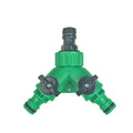 2-Way Garden Hose Splitter with Dual Shut-Off Valves Garden Hose Splitter Zpaxo 1PC