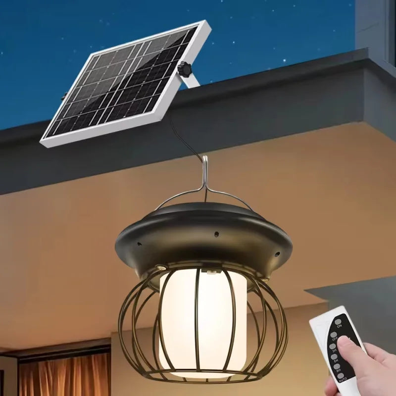 Solar Pendant Light 5m Cable Outdoor Indoor Hanging Garden Lamp Yard Zpaxo