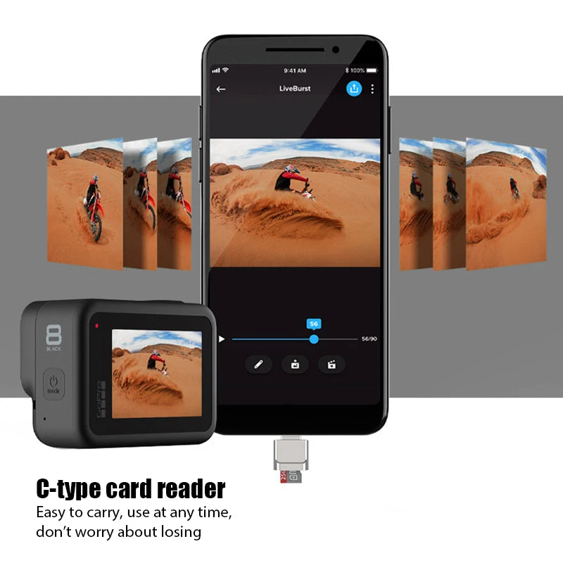 Phone TF Adapter High Speed Data Transmission Compact Laptops Phone Accessory For Xiaomi Type C Device Travel Data Transfer Gear Zpaxo