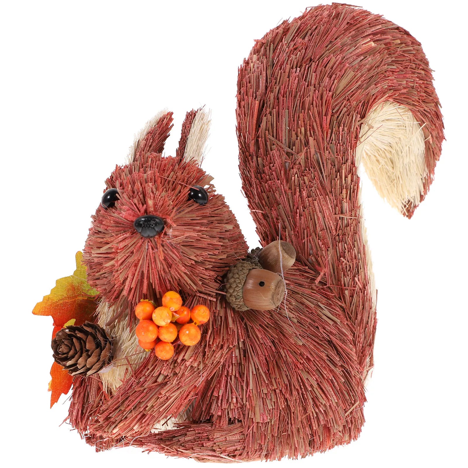 Wooden Squirrel Desktop Ornament Miniature Animal Decor Home Living