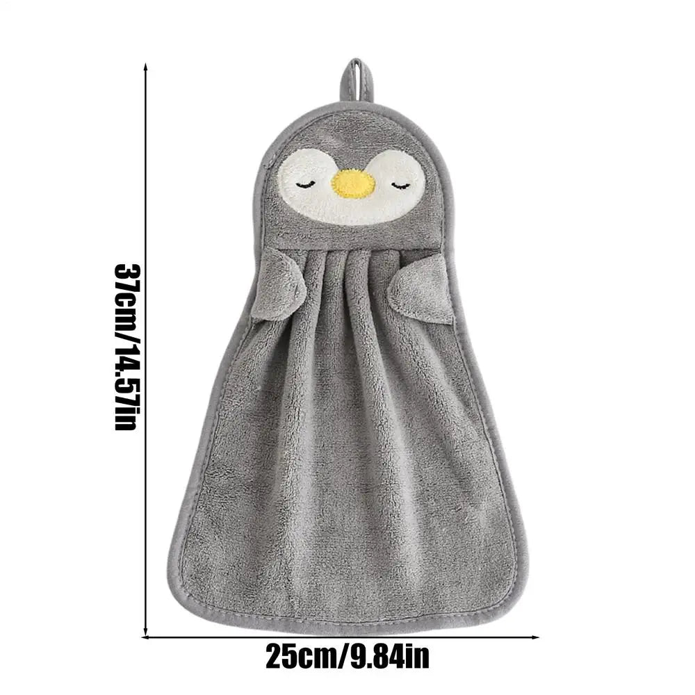 Animal Hand Towels Kids Absorbent Quick Drying Microfiber Cute Zpaxo Gray