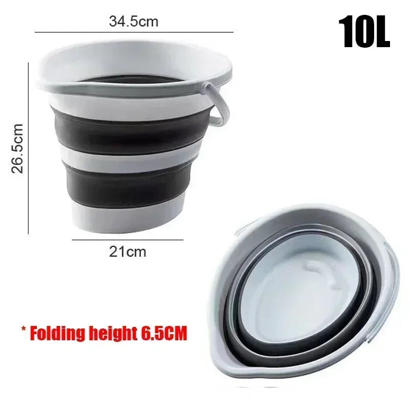 Outdoor Folding Fishing Bucket Household Cleaning Mop Portable Picnic Zpaxo 10L
