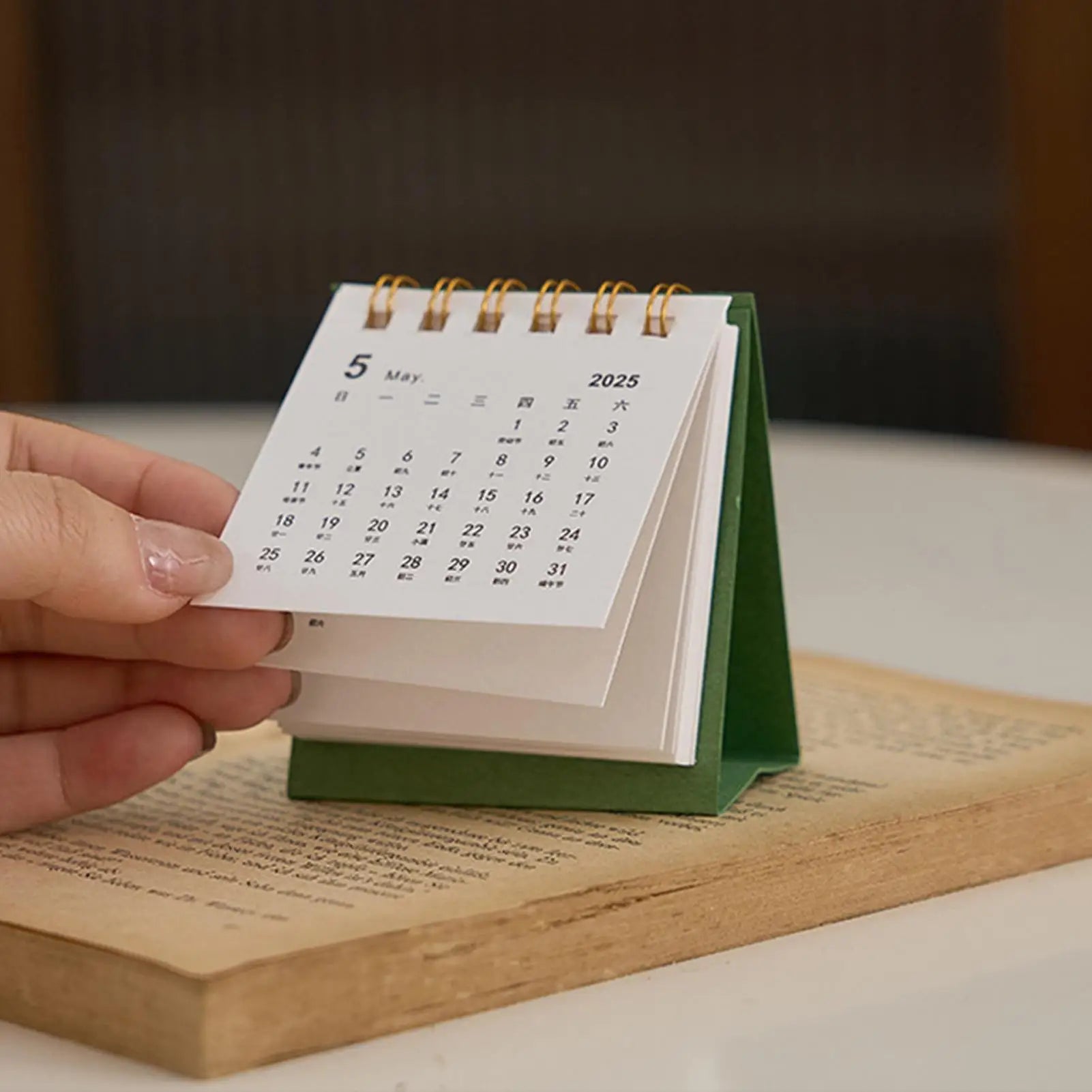2026 Mini Desk Calendar Jan Dec Coil Daily Scheduler Paper Planner
