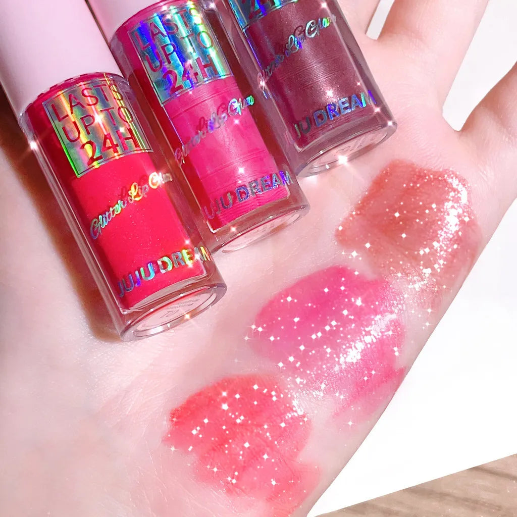 Flowing light Glitter Lip Glaze Long Lasting Lip Gloss Waterproof Liquid Lipstick Makeup Lip Oil Lip Tint Moisturizing Zpaxo