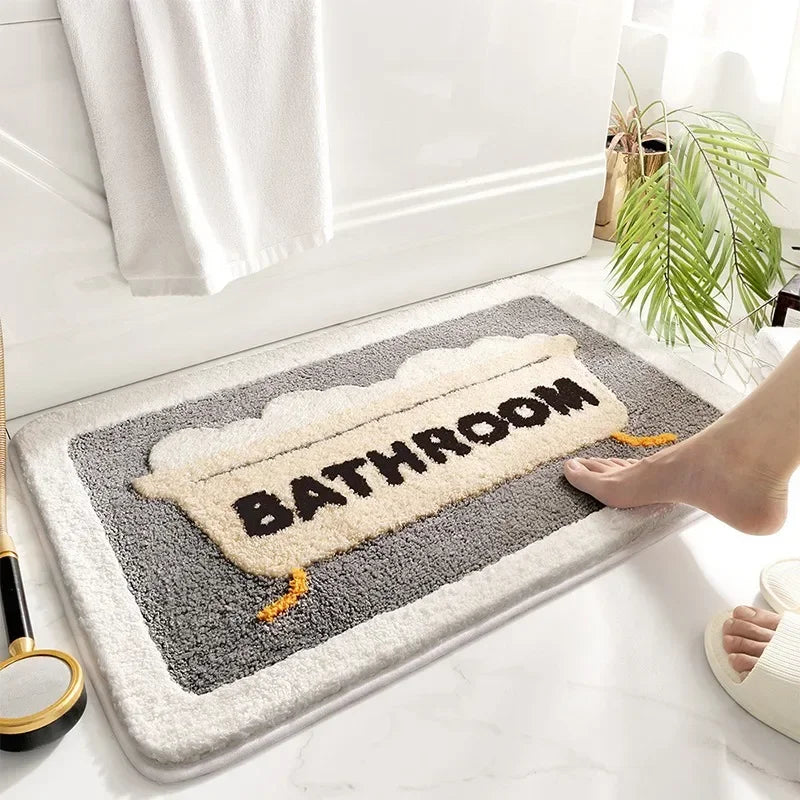 Bath Mat Extra Soft Absorbent Non-slip Plush Shaggy Carpet Machine