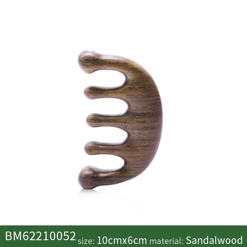 Sandalwood Nose and Face Facial Massager Comb Massage Hair Brush Women Spa Anti Cellulite Neck Skin Care Wooden Comb Beauty Tool Zpaxo Massage Comb B