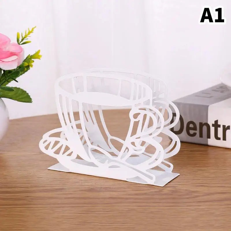 CM1Pc Elegant Iron Art Tissue Box Homestay Napkin Holder Kitchen Zpaxo A1