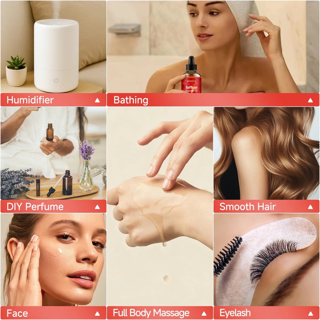 Saffron essential oil natural fragrance, is suitable for body massage treatments ,hair care anddiffuser Zpaxo