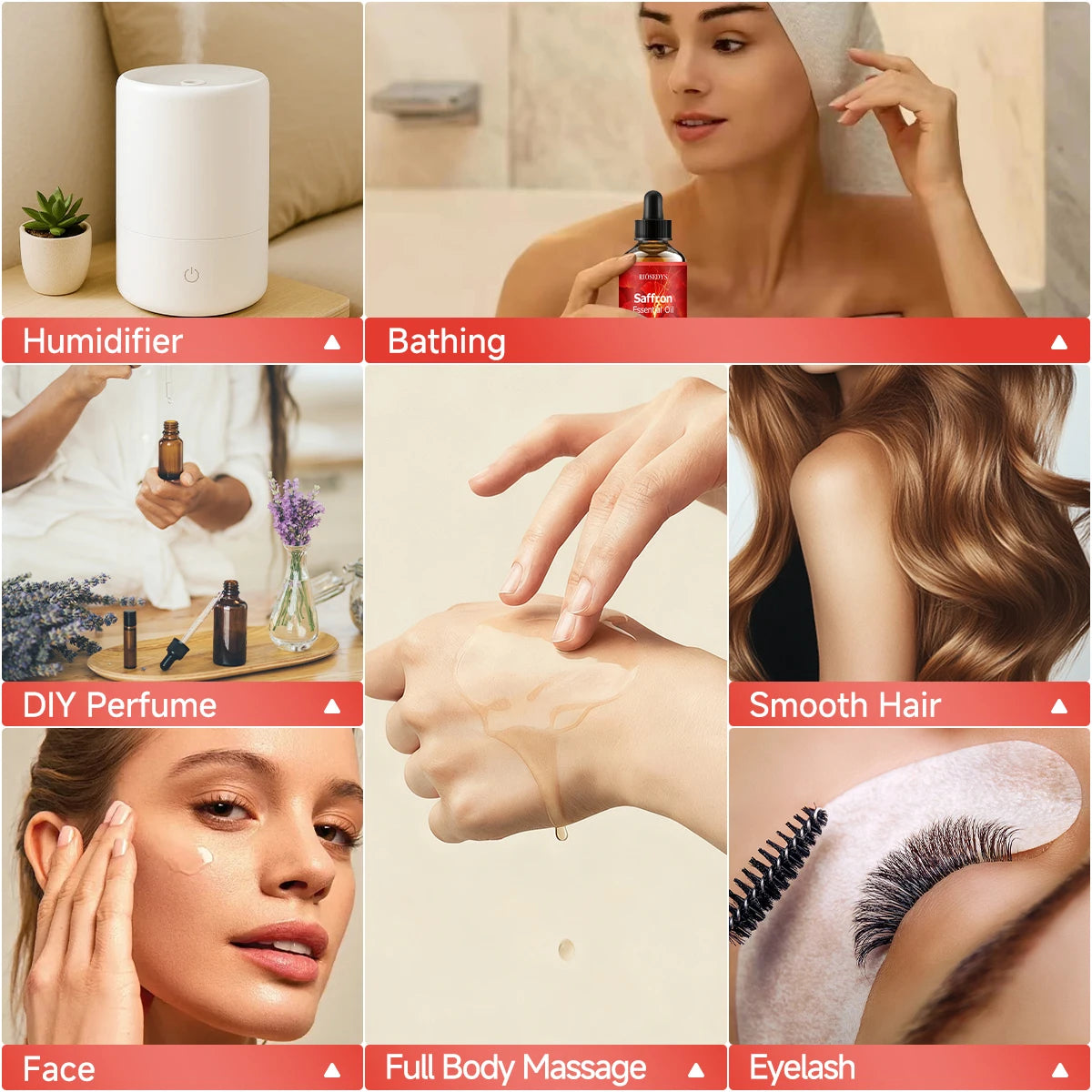 Saffron essential oil natural fragrance, is suitable for body massage treatments ,hair care anddiffuser Zpaxo