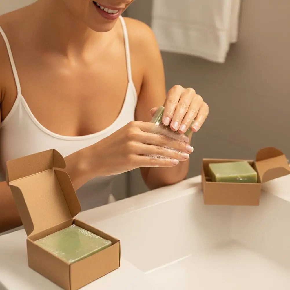 Ancient Soap Natural Skin-Soothing Olive Oil Handmade Soap Set - De-tangling Facial Soap - Gift Set Zpaxo