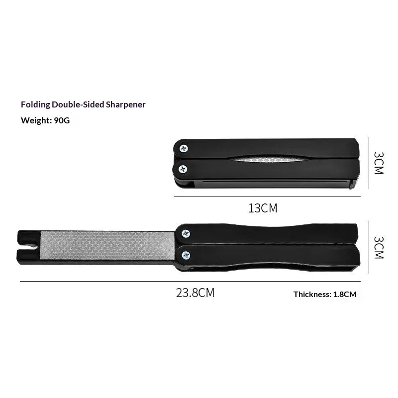 Foldable Diamond Knife Sharpener | 400/600 Grit Double-Sided Diamond Knife Sharpener Zpaxo