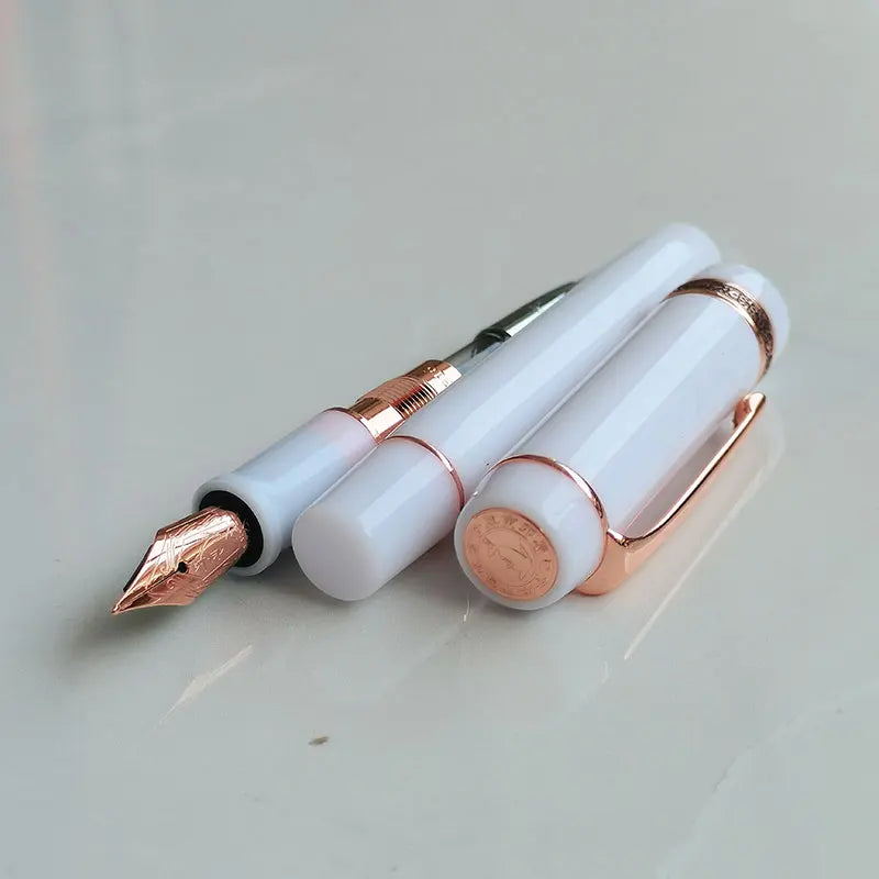 Brand New Kaigelu 316 Fountain Pen, White Barrel High-Quality Acrylic Material, Adult Writing Stationery, EF/M 0.7mm Nib, Cleara Zpaxo