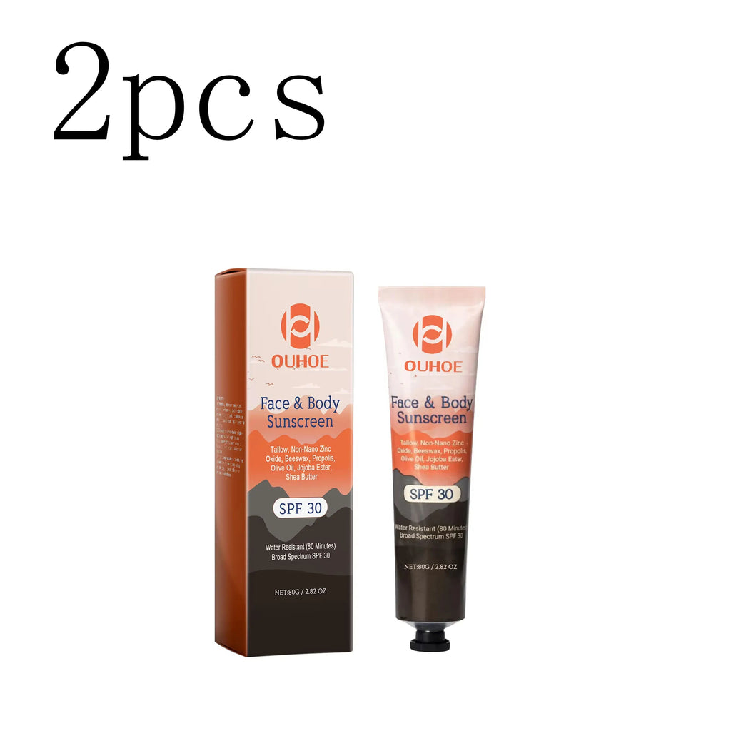 Facial Body Sunscreen UV Protection Waterproof Oil Control Sunblock Moisturizing Brightening Refresh Summer Anti Sunburn Spf30+ Zpaxo 2boxed