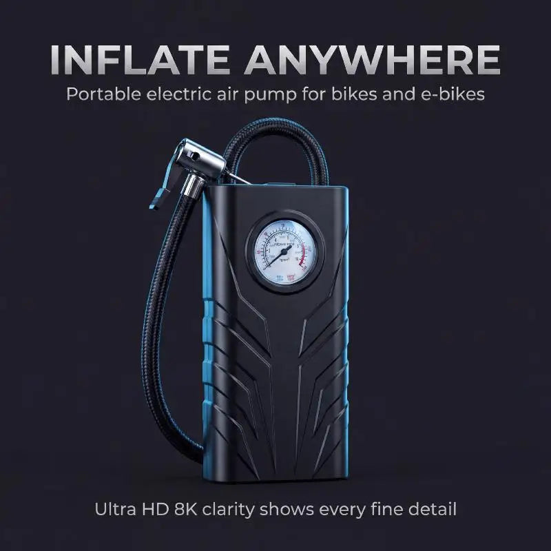 Wireless USB Rechargeable Air Pump – Auto Shut-Off & Gauge