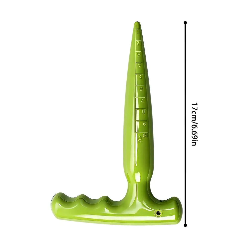 Handheld Garden Hole Puncher Clear Scale Planting Tools Lightweight Zpaxo Light Green
