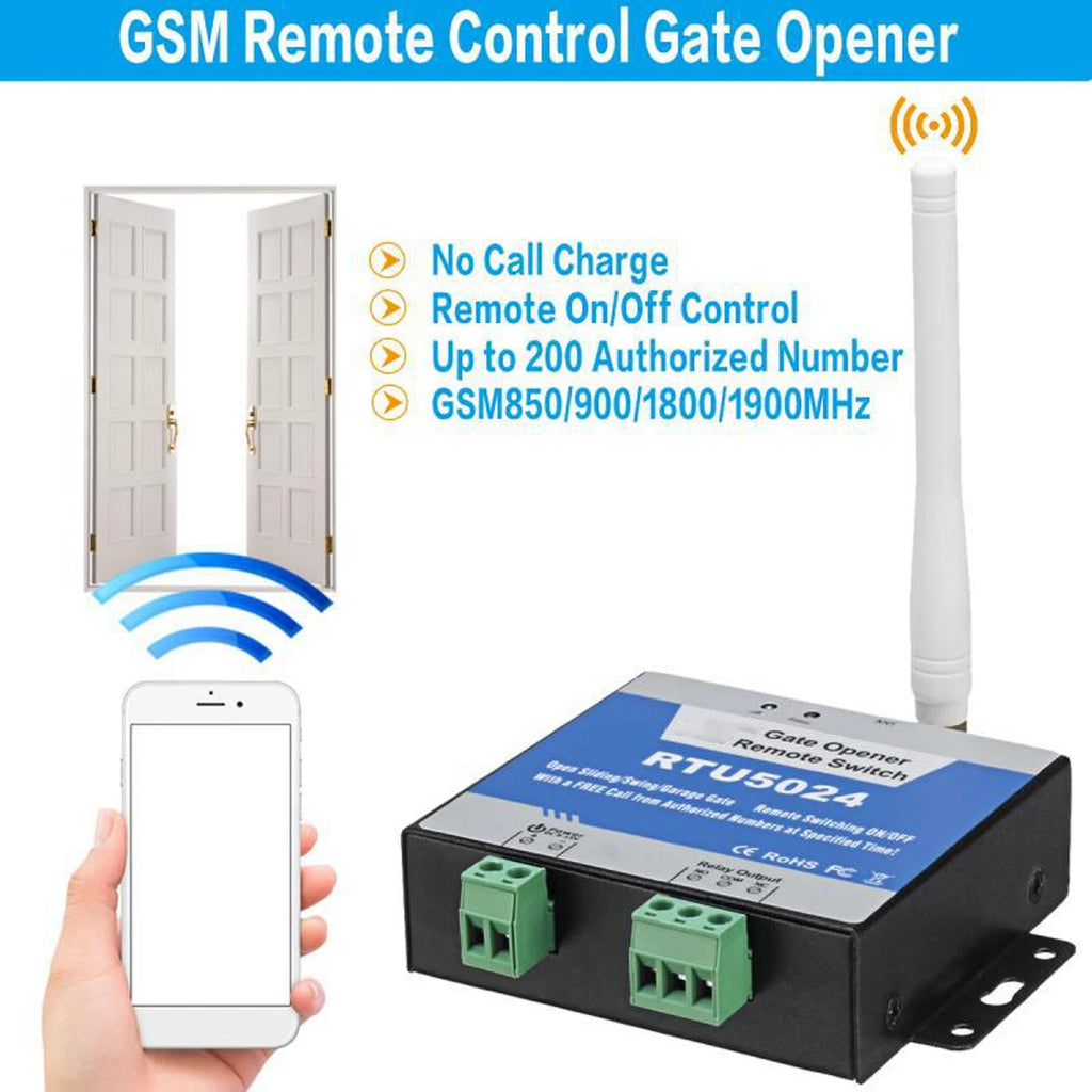 Gate Opener Remote Control Gate Opener RTU5024 4G Door Opener SMS Smart Alarm Smart ID Recognition WiFi Remote Controller Zpaxo