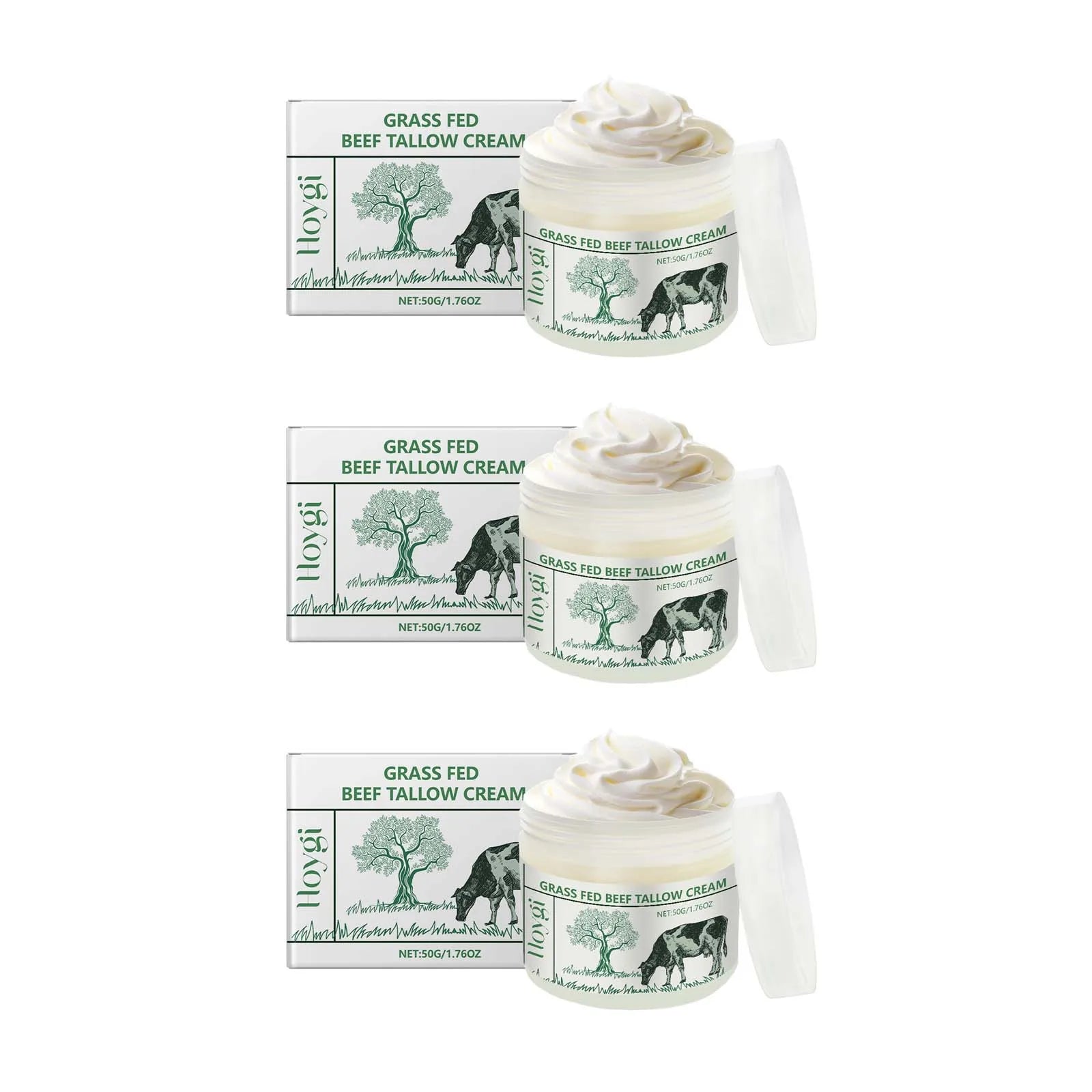 Hoygi Tallow Face & Body Cream – Firming Moisturizer 50g Tallow Face Cream Zpaxo 3Pcs