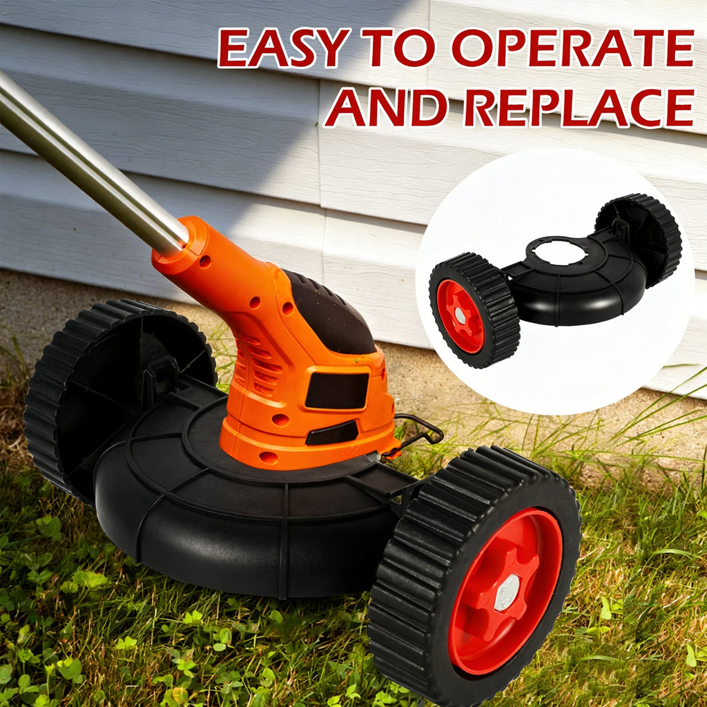 Lawn Mower Support Wheel Adjustable String Trimmer Wheel Attachment Portable Replacement Auxiliary Wheels for Grass Trimmer Cutt Zpaxo