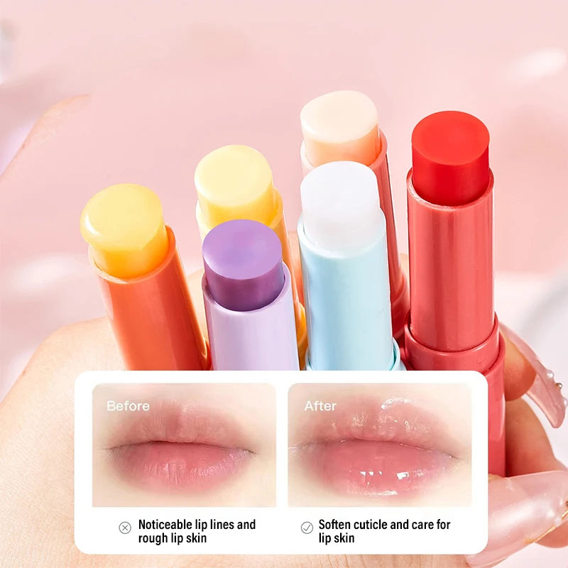 Fruit Hydrating Lip Balm Long Lasting Nourishment Moisturizing Lipstick Non-sticky Anti-Cracked Lip Mask Daily Lip Care Makeup Zpaxo