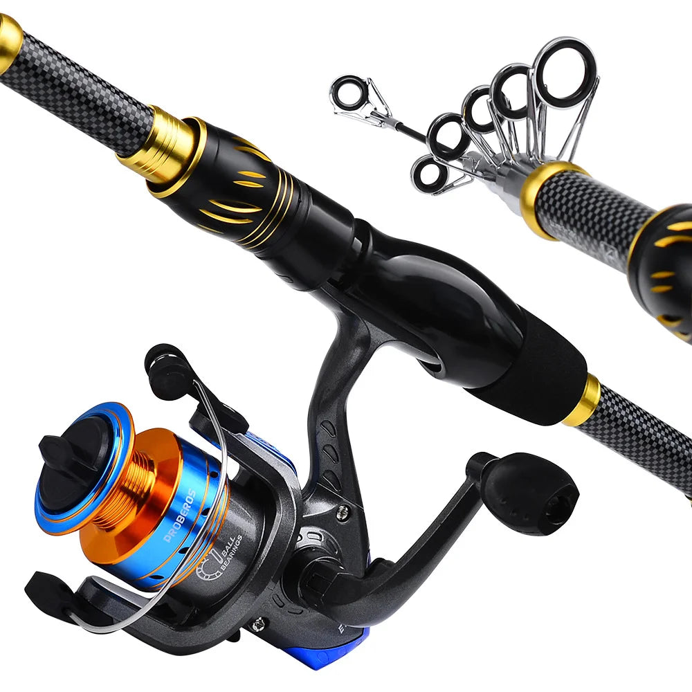Carbon Fiber Telescopic Sea Fishing Rod & Reel Combo Set