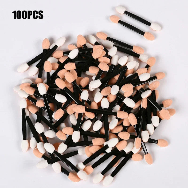 10 Small Portable Eyeshadow Applicators Bulk Double Sponge Eye Shadow