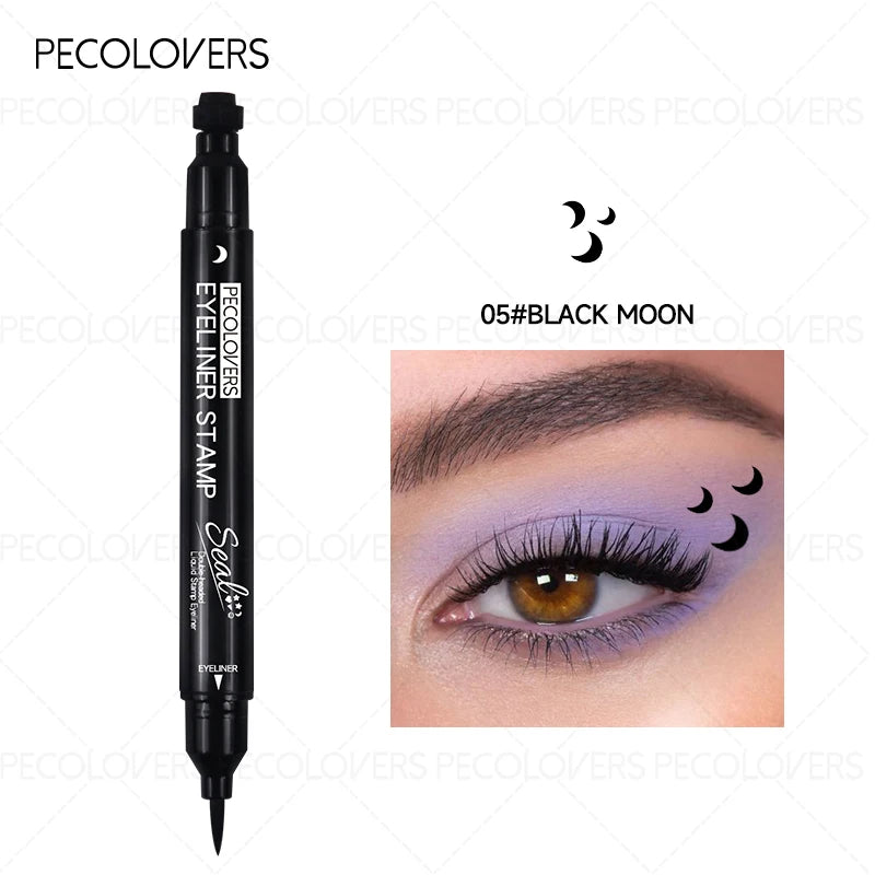 1PC Liquid Eyeliner Stamp - Waterproof, Slim Gel Felt Tip with Heart, Star, Triangle & Flower Shapes for Creative Eye Makeup Zpaxo 05