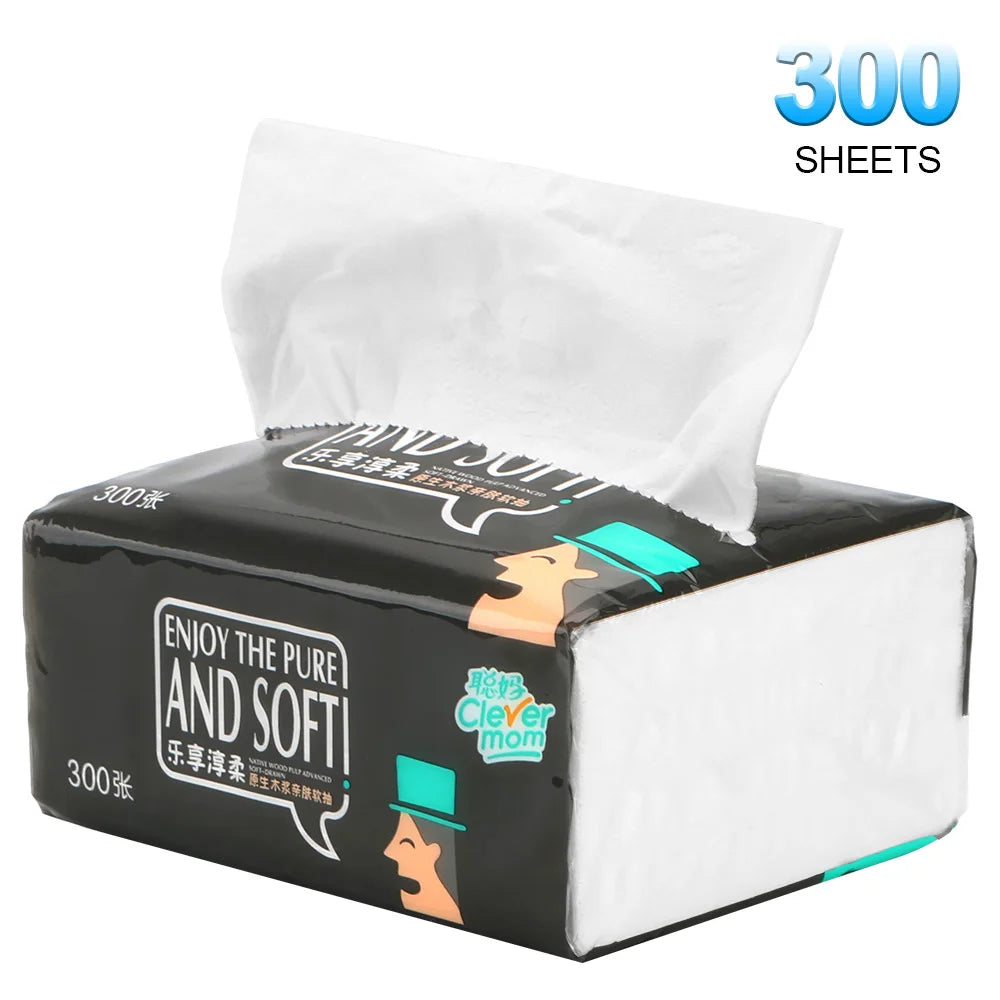 4 Layers 300 Sheets Toilet Paper Household Pure Wood Pulp Towel